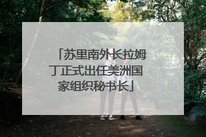 苏里南外长拉姆丁正式出任美洲国家组织秘书长